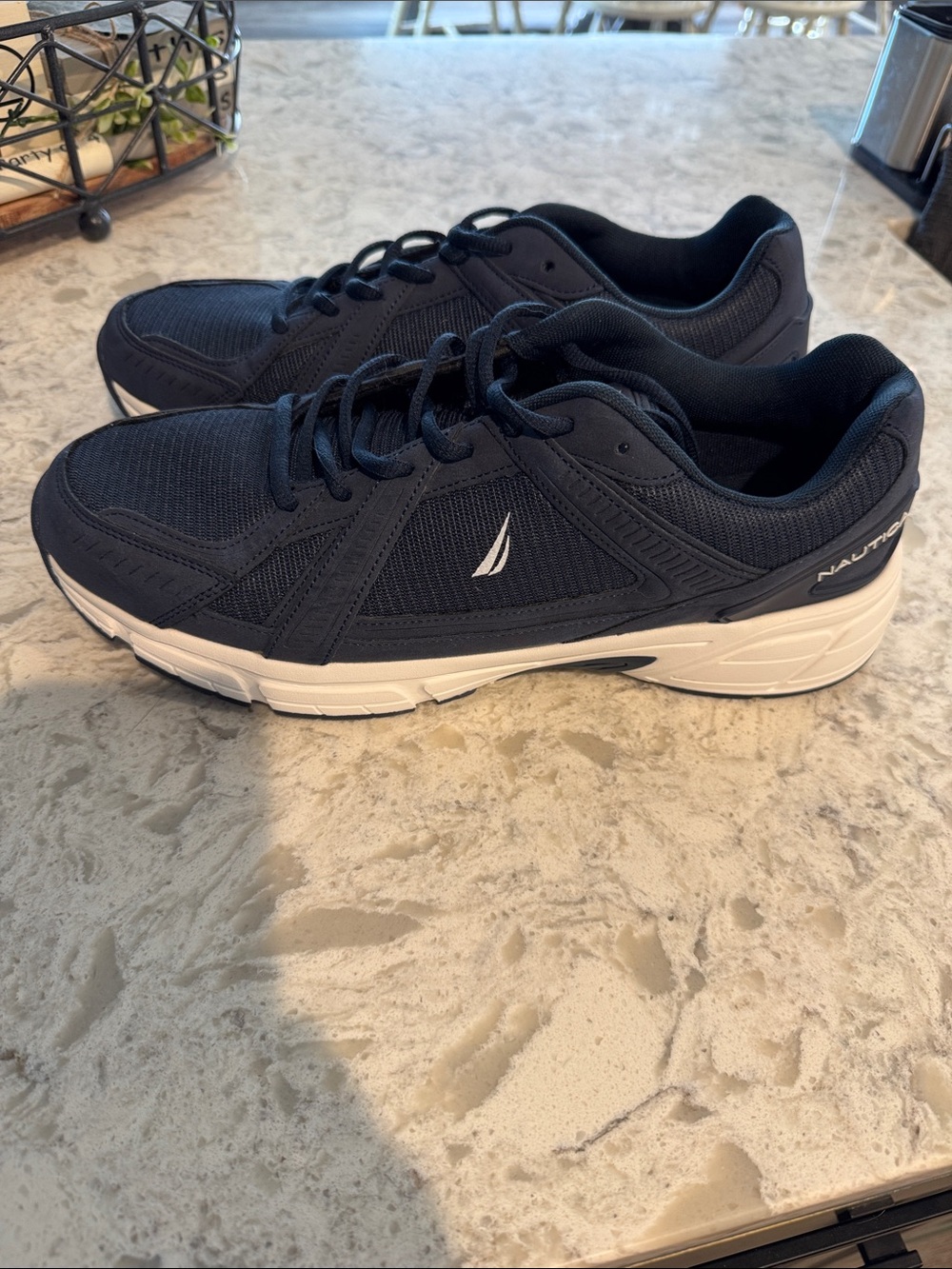 Nautica Navy Athletic Mesh Sneakers—FAST SHIP